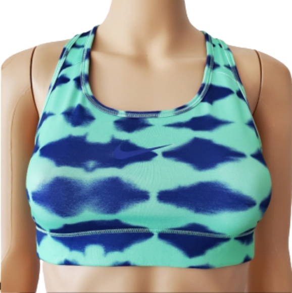 Nike Tops - Nike Workout Bra Top Tie Dye Green & Blue Medium